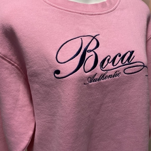 BOCA Authentic logo fleece sweatshirt unisex women sz 10-12 - Picture 9 of 11